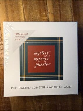 Mystery Message Puzzle - White Box with Red & Green Design